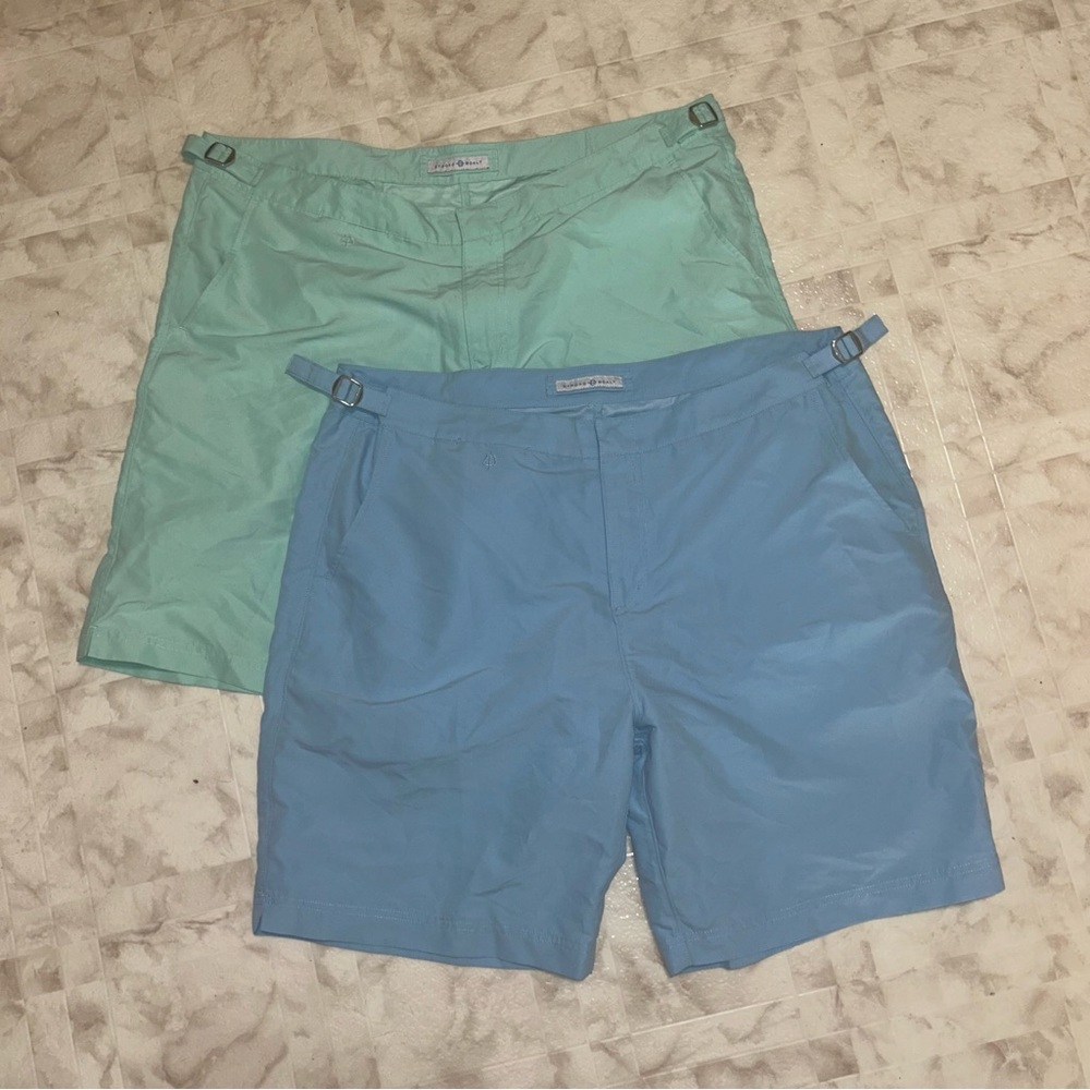 LOT 2 Strong Boalt Hybrid Board Shorts Size 44 Sea Foam Blue Adjustable L Large